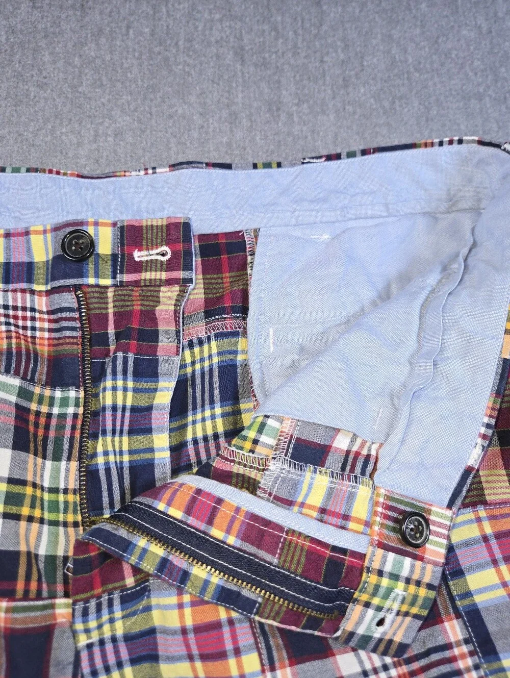 ​Brooks Brothers “346” Multicolor Patchwork Madras Pants - W38/L30